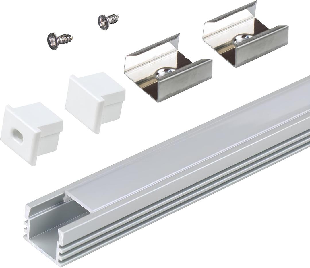 Armacost Lighting LED Tape Light Mounting Channel, Deep Surface Mount, Silver 5-Pack 960054N