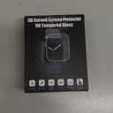 EWUONU [2 Pack Tempered Glass Screen Protector for Apple Watch 44mm SE 3/SE 2/ Series 6//5/4, 3D Full Coverage [Easy Installation Frame] Waterproof Bubble-Free HD Clear Film for iWatch 44mm