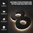 5 Inch Backlit House Numbers for Outside, Stainless Steel, LED Illuminated Home Address Number, Modern Lighted Address Signs for Houses, Restaurant, Waterproof
