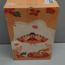 12.5'' Fall Snow Globe Lantern - Scarecrow and Turkey Lighted Water Lantern with Swirling Glitter Fall Decorations for Home, Thanksgiving, Autumn Harvest Fall Decor