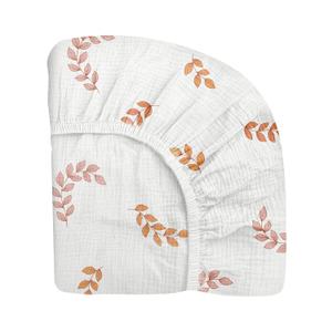 Crib Sheets for Boys Girl, Fitted Baby Toddler Bed Sheets 28" x 52", Neutral Muslin Cotton Crib Mattress Bedding Soft and Breathable Comfort (Leaf)