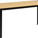 Decoholic 63 Inch Computer Desk, Home & Office PC Laptop Study Writing Table Workstation with Leg Bars, Modern Simple Industrial Style,Oak