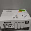 DECADORN 12oz 20pcs Juice Bottles With Caps - MADE IN USA Juice Containers With Lids For Fridge - Juicer Bottles With Tamper Evident Caps, Shatterproof, BPA-Free, Leak proof, Disposable & Recyclable