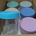 DRKIO 6 Pack Glass Baby Food Storage Containers - 8 Oz Baby Food Jars with Lids Baby Food Maker Microwave Dishwasher Freezer Safe 100% Leak Proof BPA Free Reusable