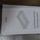 Pine Wood Floor Bed with Slats Fence & Door Easy Assembly Twin Size Bed Frame for Children Girls Boys (202 x 106 x 44cm) Grey One Size