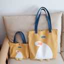 AWXZOM Cute Canvas Tote Bag - Graphic Tote Bag for Lunch & Grocery