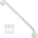 Shower Grab Bar, Stainless Steel Safety Bar, Home Care Bathroom Safety Support Rail, 12 Inches, Gloss White
