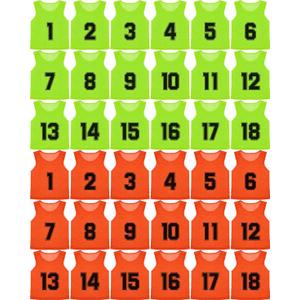 Pasimy 36 Pcs Pennies for Youth Sports Soccer Practice Jersey Kids Basketball Adult Football Hockey Pinnies Scrimmage Jerseys