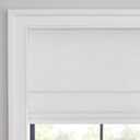 Eclipse Rozel 100% Blackout Window Roman Shade, 35 in Wide x 64 in Long, Cordless, Thermal and Noise Reducing Interior Shade Window Treatment for Home Privacy & Energy-Efficiency, White
