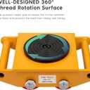 Machine Skates, 6T Machinery Skate Dolly, 13200lbs Machinery Moving Skate, Machinery Mover Skate with 360 Rotation Cap, Heavy Duty Machine Dolly Skate for Industrial Moving Equipment
