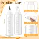 4 Pcs Plastic Squeeze Bottles for Cookie Icing Bottle Decorating Supplies Squeezing Applicator Writer for Food Coloring Frosting Pancake Arts(8 oz)