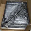 DOLALIKE Microwave Oven Rack, Expandable Microwave Stand Countertop Kitchen Utensils Tableware Storage, Carbon Steel Over Microwave Shelf Countertop with 3 Hooks