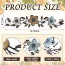 Wesiti Metal Flower Wall Decor Vintage Spring Metal Flower Wrought Iron Scroll Sculpture 15.7''x3.7'' Farmhouse Leaves Wall Decor with Nails for Spring Living Room Bedroom Indoor Outdoor(Colorful)
