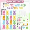 Easter Bulletin Board Decorations Set Bunny Easter Christian Classroom Decor Eggs God Says You are Paper Cutouts Religious Jesus Bulletin Board for Spring Sunday School Door Wall Chalkboard Church