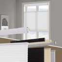 Persilux No Tools No Drill Light Filtering Cellular Shades for Windows Cordless Top Down Bottom Up Honeycomb Blinds,Easy to Install Cellular Blinds for Indoor Windows, White, 36" W x 64" H