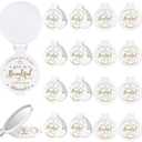 Gulfmew 6 Pcs 2.76 Inch Inspirational Compact Mirror Bulk Party Favors Quinceanera Gift Purse Small Mirror Pocket Mini Gifts for Women Adult Coworker Halloween Christmas Friends (White)