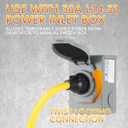 Kanayu 20ft Generator Transfer Switch Adapter Cord Compatible with NEMA L5-30p to L14-30r, 30 Amp Locking 3 Prong to 4 Prong Adapter Rv Generator to House Inlet Box, STW 10 Awg, Etl Listed