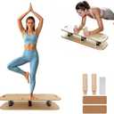 Wooden Balance Board – 400 lbs Capacity 360° Dynamic Spring Rebound Wobble Board Exercise Equipment Balance Trainer for Adults Kids Core Strengthening Standing Desk Physical Therapy Surf Training Home Workout