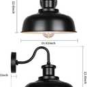 Solar Barn Light for Outside, Dusk to Dawn Outdoor Wall Lights Solar Powered, Farmhouse Exterior Wall Sconce, Industrial Outside Lighting Fixture, Rustic Lantern for Garage, Barn, Shed