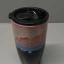 Bosmarlin Ceramic Travel Coffee Mug with Lid, 21 oz, Portable Coffee Cup for Car Cup Holder, Microwave and Dishwasher Safe, Reactive Glaze
