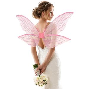 ALIBBON Fairy Wings Costume for Women, Butterfly Wings Princess Angel Elf Dress Up Accessories for Halloween Party