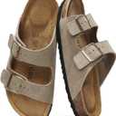 Project Cloud Genuine Leather Flat Sandals Women 2025 Beach Essentials Womens Sandals Memory Foam Vacation Essentials Slides for Women Footwear (Venita) (Taupe Suede) 8.5