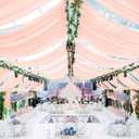 6 Panels Blush Pink Ceiling Drapes for Wedding Ceiling Drapes 5ftx30ft Wedding Arch Draping Fabric Sheer Curtains Voile Chiffon Drapery Draping Wedding Ceiling Decorations for Party Ceremony Stage, 60"W x 360"L
