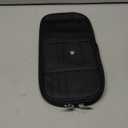 Car Sun Visor Organier Truck SUV Sun Visor Storage Pocket Pouch Holder, Multi-Pocket PU Leather with Zipper Net, for Cards Pens Sunglasses Document (Black)