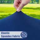 Moosfor Spandex 6 Foot Rectangle Table Cloth 2 Pack, Elastic Fitted Tablecloths for Picnic, Stretch Washable Patio Table Cover for Outdoor, Camping, Banquet and Parties (Navy, 30"x72")