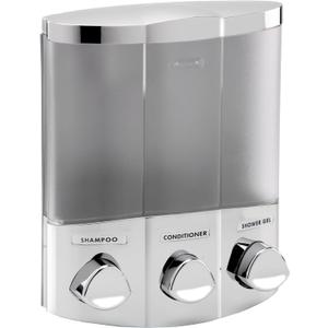 Better Living Products 76344-1 Euro Series TRIO 3-Chamber Soap and Shower Dispenser, Chrome