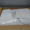 WDCOZY 100% Cotton Queen Size Quilt Set - White Striped Pick Stitch Soft Lightweight Bedspread, Textured Like Linen, Farmhouse Country Rustic Coverlet, Shabby Chic Gauze Bedding, 3 Pieces