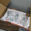 Furologee Nightstands Set of 2, End Tables Set of 2 with Charging Station and LED Lights, White Night Stands with 2 Fabric Drawers, Bedside Tables for Living Room/Bedroom