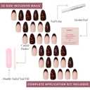 Glamnetic x GLAMZILLA Press On Nails - KILLAZILLA | Short Almond Tortoiseshell Fake Nails with French Tips, Salon Quality | 15 Sizes - 30 Nail Kit with Glue