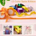 12 Rolls 300 Yards 1 Inch Satin Ribbon Assorted Colors - 25 Yards/Roll, Ribbon for Gift Wrapping Girl Hair Bow, Ribbons for Crafts Party Wedding Decor