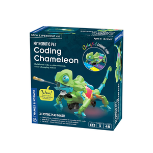 Thames & Kosmos My Robotic Pet: Coding Chameleon STEM Building & Experiment Kit | Color-Sensing Coding Robot for Boys & Girls Ages 8+, Screen-Free Educational Fun, Robotic Reptile with 3 Play Modes