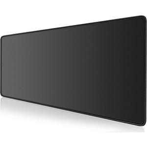 KTRIO Large Gaming Mouse Pad Desk Mat, Superior Micro-Weave Cloth for Precise Mouse Control, Non-Slip Rubber Base, Stitched Edges, Water-Resistant, for Gamer, Office & Home, 31.5" x 11.8" inches (Black Stealth)