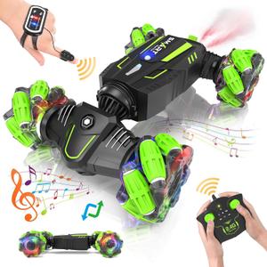 Eulogia Remote Control Car Gesture Sensing Stunt Cars,2.4Ghz RC Car with Spray Effect Boys Toys 360 Rotate Transform Off-Road RC Drift Cars with Lights Music Gifts for 5 Year Old Kids
