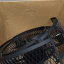 DLLT Caged Ceiling Fan with Light: 20" Farmhouse Fandelier with Lights and Remote & APP - Black Rustic Semi Flush Mount Bladeless Ceiling Fans Enclosed Fan for Bedroon Kitchen Living Dining Room