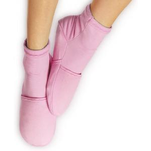 NatraCure Pink Cold Therapy Socks - Reusable Gel Ice Frozen Slippers for Feet, Arthritis, Neuropathy, Plantar Fasciitis, Post Partum Foot - Size: Large