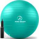 ProBody Pilates Exercise Ball - Multiple Sizes Gym Grade Balance Ball for Fitness, Workout, Pregnancy & Physical Therapy, Stability Yoga Ball Chair (Aqua, 65 cm)