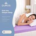 DUMOS 3 Inch Full Mattress Topper Cooling Gel Ventilated Memory Foam