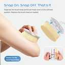 3-in-1 Flexible Up-Down Back Scrubber for Shower for Men & Women, 3 Detachable Back Brush Heads (Silicone/Sponge/Bristle), Ergonomic Long Handle Body Scrubber for Body Cleaning & Exfoliation (White)