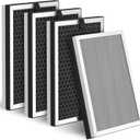 JF260 Replacement Filter Compatible with JF260 Air Purifier, 3-in-1 Pre-Filter, HEPA, Activated Carbon Filtration System - 4 Pack