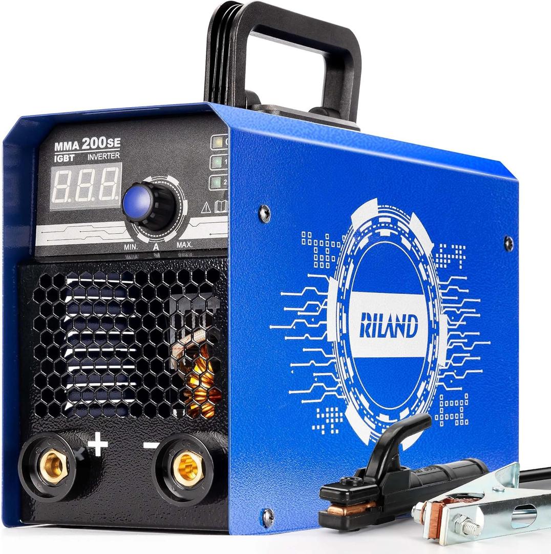 Stick Welder with Digital Display, 200A ARC/Lift TIG Welding Machine with Synergic Control, IGBT Inverter 110V/220V Portable MMA Welder Machine with Hot Start, Arc force and Anti-Stick