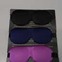 LKY DIGITAL Sleep Mask for Side Sleeper 3 Pack, Blackout 3D Eye Mask for Sleeping, Night Blindfold for Men Women (Black & Blue & Purple)