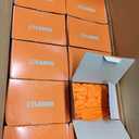 LANON 8mil Orange Disposable Nitrile Gloves, Mechanic, Heavy Duty, Food Safe, Latex Free, Powder Free, Fully-Diamond Textured, Large