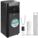 SereneLife 8,000 BTU Portable Air Conditioner, 115V Compact Room Air Conditioner with Dehumidifier & Fan, Window Mount Kit Included, Mini AC Unit for Bedroom, Office, or Home, Black