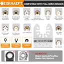 EXKRAEFT 14 PCS Grout Removal Tool Blades for Grout Removal Tile Mortar Concrete Masonry, Diamond Oscillating Tool Blade Fit Milwaukee Ryobi Rockwell Fein