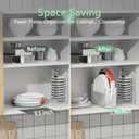 2Pcs Paper Plate Dispenser for 6-9.5 Inch Disposable Plates, Space-Saving Plastic, Foam and Paper Plate Storage Organizer for Cabinet, Countertop, RV or Outdoor (Transparent)