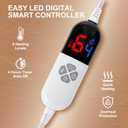 Faux Fur Heated Throw Blanket for Couch - 50"X60" Bubble Faux Fur Electric Blanket Fluffy Fuzzy Soft Thick with 6 Fast Heating Levels & 4 hrs Timer Settings, Washable & ETL Certified, Tie-Dye Beige